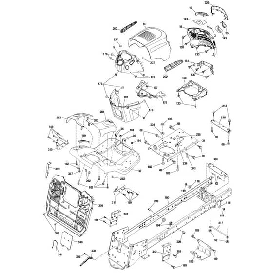 McCulloch M125-97TC - 96051006102 - 2013-07 - Chassis & Enclosures Parts Diagram