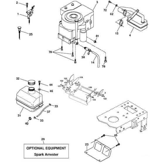 McCulloch M125B92RB - 96061010300 - 2009-09 - Engine Parts Diagram