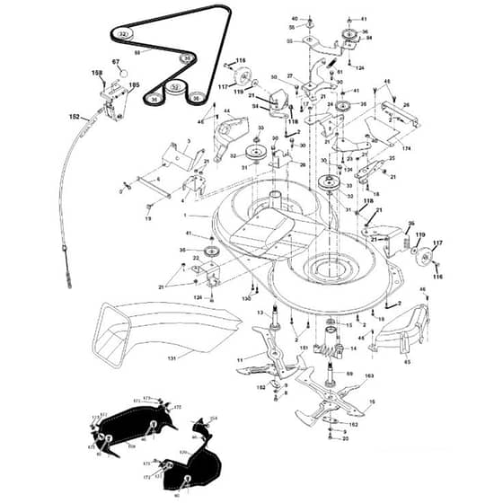 McCulloch M125B92RB - 96061010300 - 2009-09 - Mower Deck - Cutting Deck Parts Diagram
