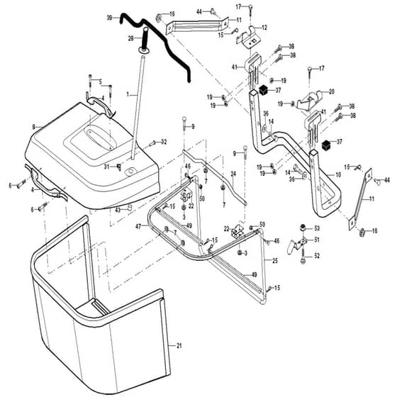 McCulloch M12T92RB - 96061010200 - 2009-08 - Bagger Parts Diagram
