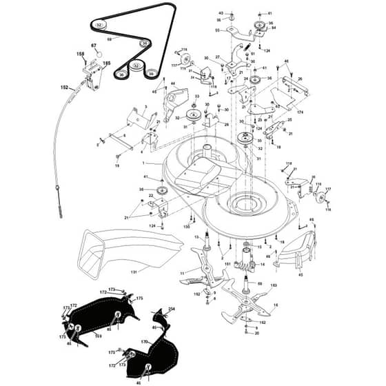 McCulloch M12T92RB - 96061010200 - 2009-08 - Mower Deck - Cutting Deck Parts Diagram