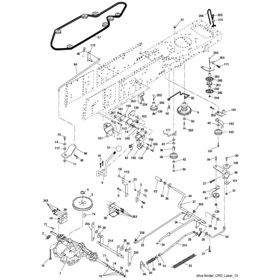 McCulloch M12T92RB - 96061010201 - 2009-08 - Drive Parts Diagram