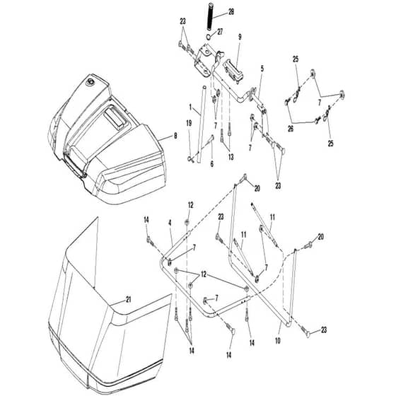 McCulloch M130-97RB - 96051003700 - 2012-01 - Bagger Parts Diagram