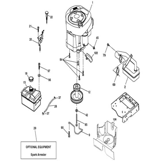 McCulloch M130-97RB - 96051003700 - 2012-01 - Engine Parts Diagram