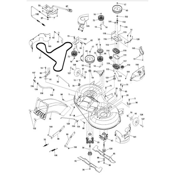 McCulloch M130-97RB - 96051003700 - 2012-01 - Mower Deck - Cutting Deck Parts Diagram