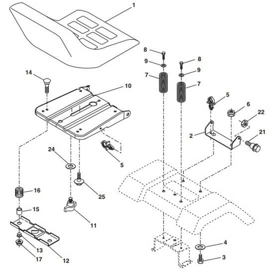 McCulloch M13538 - 96011024401 - 2009-04 - Seat Parts Diagram
