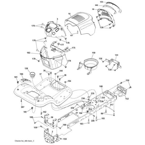 McCulloch M13538 - 96041011600 - 2010-03 - Chassis & Enclosures Parts Diagram