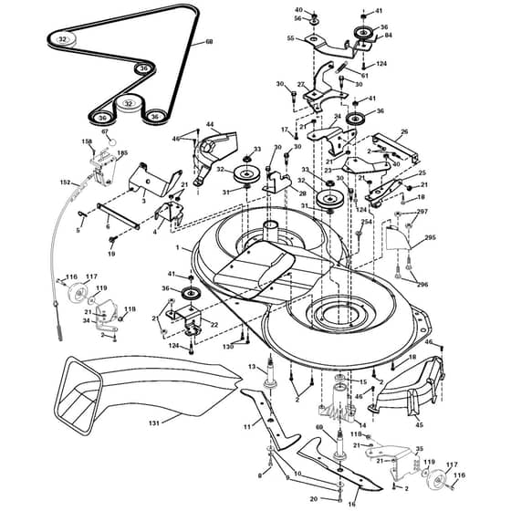 McCulloch M13592HRB - 96061009903 - 2008-08 - Mower Deck - Cutting Deck Parts Diagram