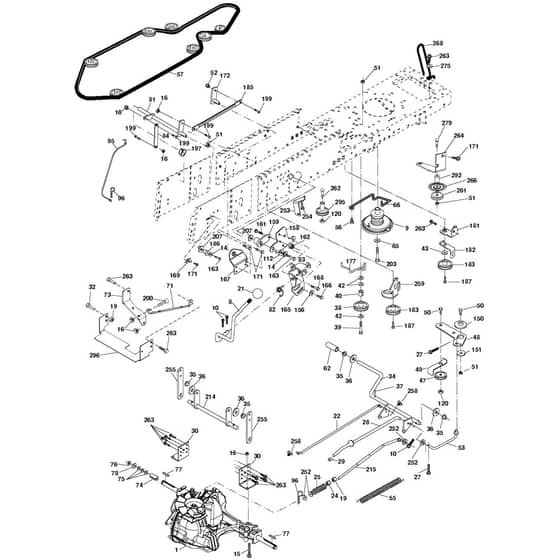 McCulloch M13592HRB - 96061009904 - 2010-03 - Drive Parts Diagram