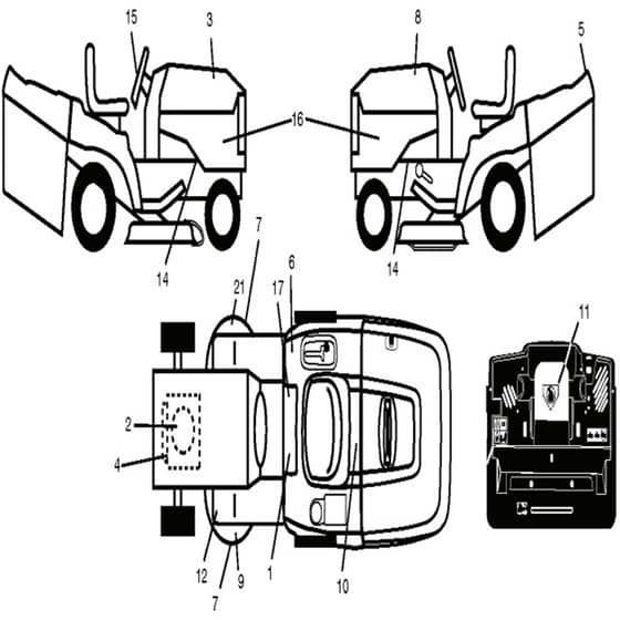 McCulloch M13592HRB - 96061017000 - 2008-08 - Decals Parts Diagram