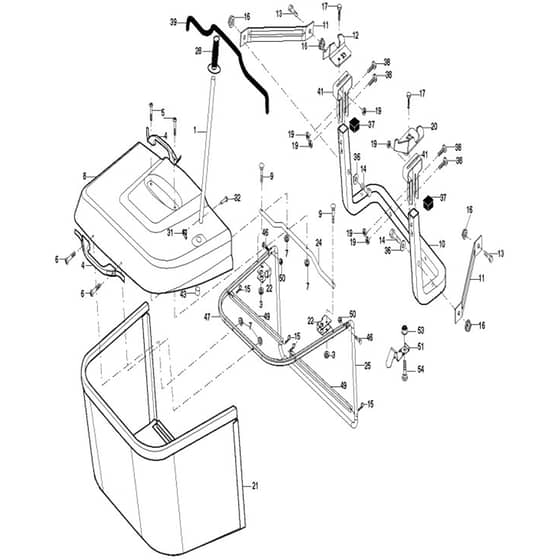 McCulloch M13592HRB - 96061017001 - 2008-08 - Bagger Parts Diagram