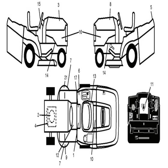 McCulloch M13592HRB - 96061017001 - 2008-08 - Decals Parts Diagram