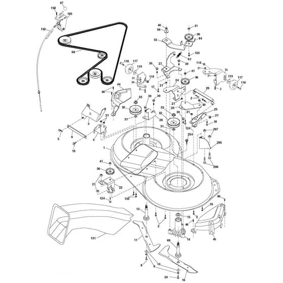 McCulloch M13592HRB - 96061017002 - 2008-08 - Mower Deck - Cutting Deck Parts Diagram