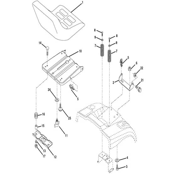 McCulloch M13592HRB - 96061017002 - 2008-08 - Seat Parts Diagram