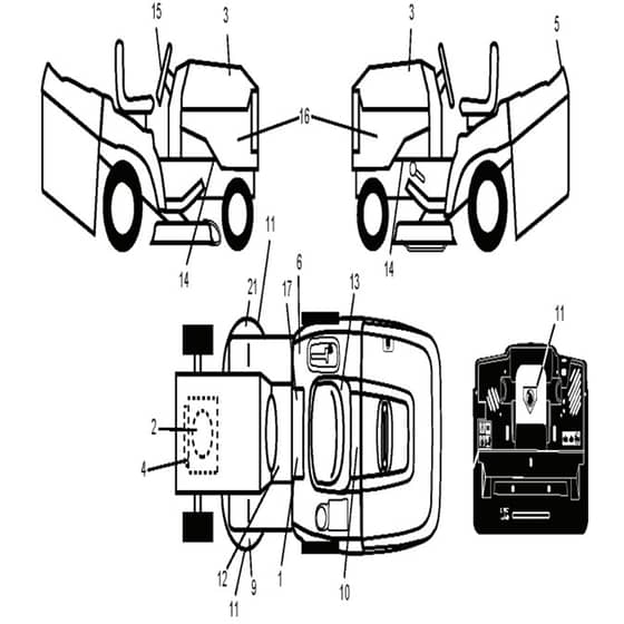 McCulloch M13592HRB - 96061017003 - 2010-03 - Decals Parts Diagram