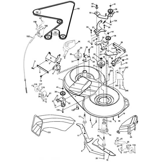 McCulloch M13592HRB - 96061017003 - 2010-03 - Mower Deck - Cutting Deck Parts Diagram