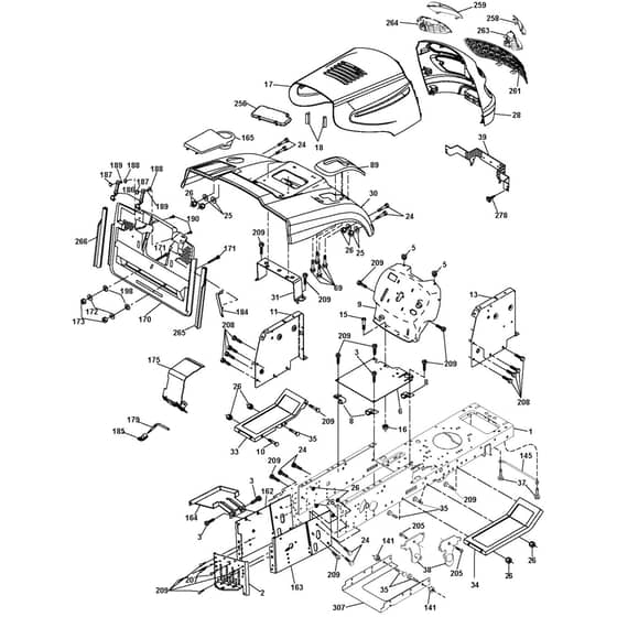 McCulloch M13592RB - 96061010105 - 2010-03 - Chassis & Enclosures Parts Diagram