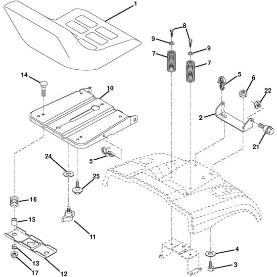 McCulloch M13592RB - 96061010105 - 2010-03 - Seat Parts Diagram