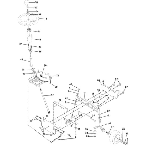 McCulloch M13592RB - 96061012403 - 2008-08 - Steering Parts Diagram