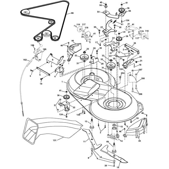 McCulloch M13592RB - 96061012404 - 2008-08 - Mower Deck - Cutting Deck Parts Diagram