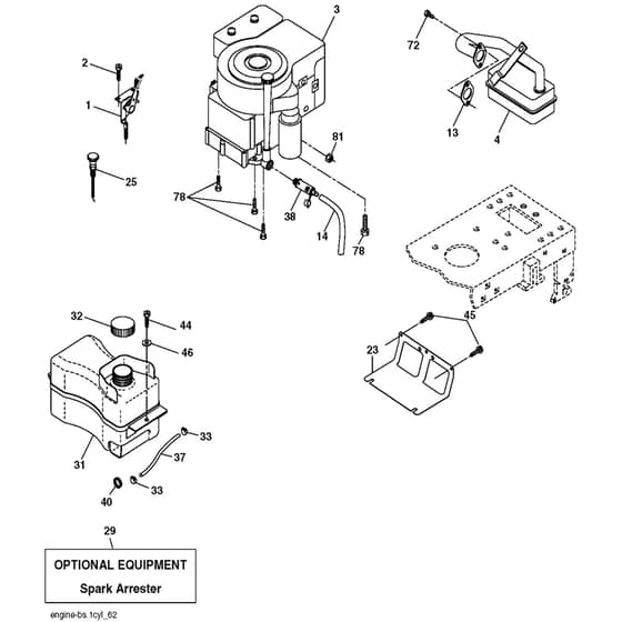 McCulloch M13592RB - 96061012405 - 2009-06 - Engine Parts Diagram