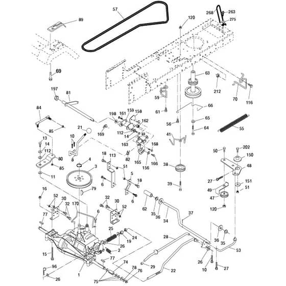 McCulloch M13597 - 96011023500 - 2010-01 - Drive Parts Diagram