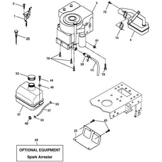 McCulloch M13597 - 96011023801 - 2009-04 - Engine Parts Diagram