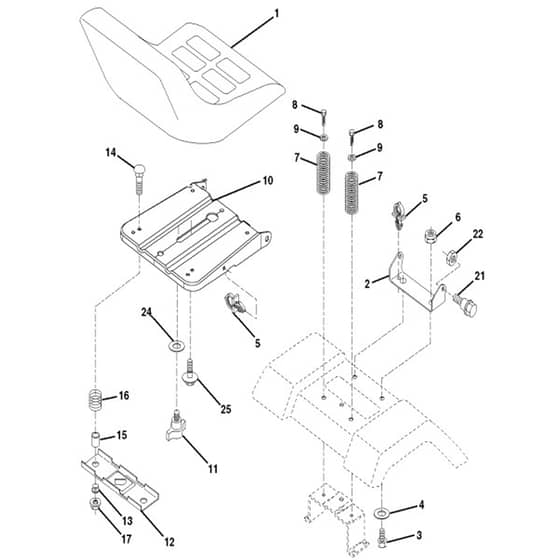 McCulloch M13597 - 96011023801 - 2009-04 - Seat Parts Diagram