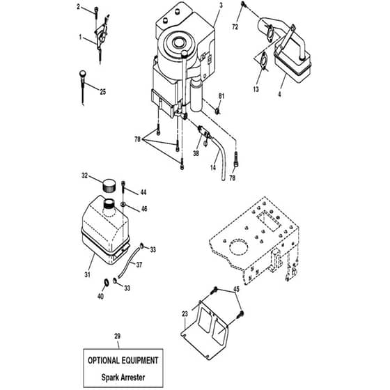 McCulloch M13597 - 96011023802 - 2010-03 - Engine Parts Diagram