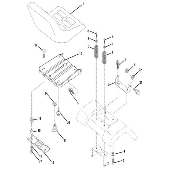 McCulloch M13597 - 96011023803 - 2010-07 - Seat Parts Diagram