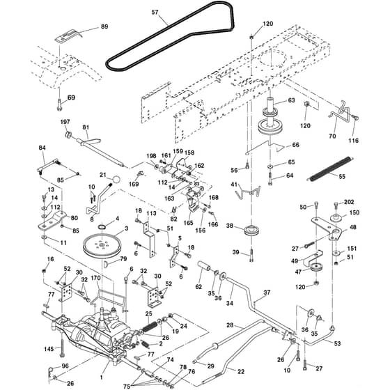McCulloch M13597 - 96011029600 - 2010-09 - Drive Parts Diagram