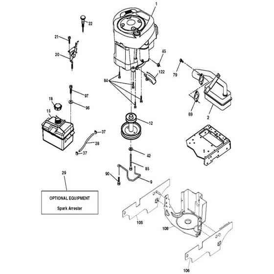 McCulloch M13597 - 96041009101 - 2010-07 - Engine Parts Diagram
