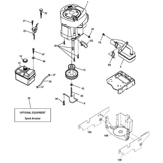 McCulloch M13597 - 96041009102 - 2010-07 - Engine Parts Diagram