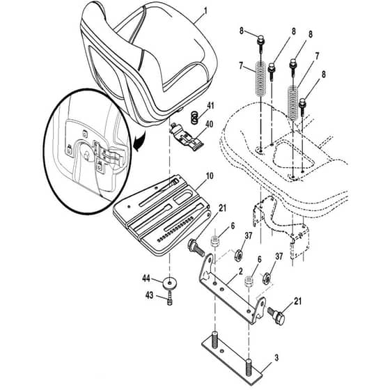 McCulloch M13597 - 96041009102 - 2010-07 - Seat Parts Diagram