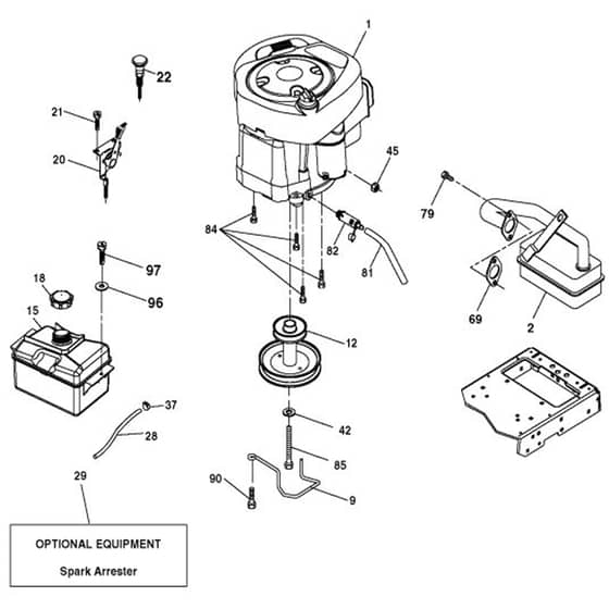 McCulloch M13597H - 96041000902 - 2009-01 - Engine Parts Diagram