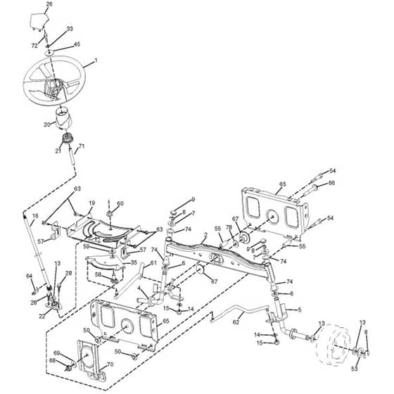 McCulloch M13597H - 96041000902 - 2009-01 - Steering Parts Diagram