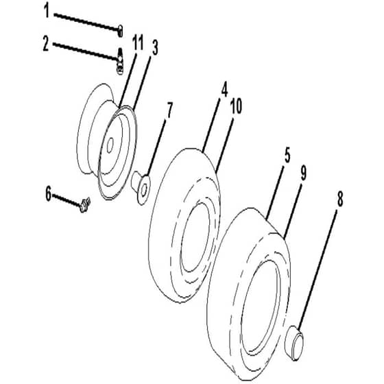 McCulloch M13597H - 96041000903 - 2010-03 - Wheels and Tyres Parts Diagram