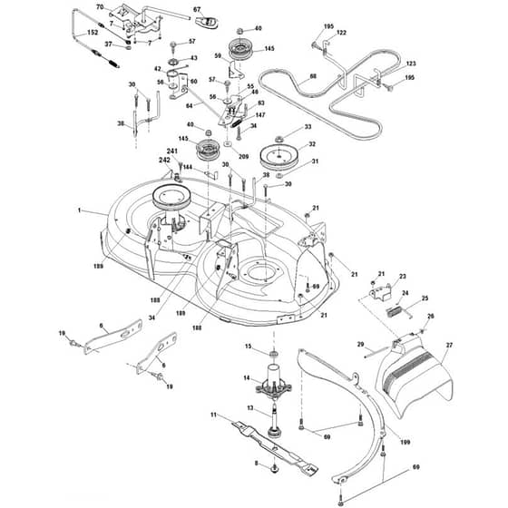 McCulloch M13597H - 96041000904 - 2010-03 - Mower Deck - Cutting Deck Parts Diagram
