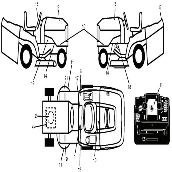 McCulloch M13597HRB - 96061028901 - 2010-03 - Decals Parts Diagram