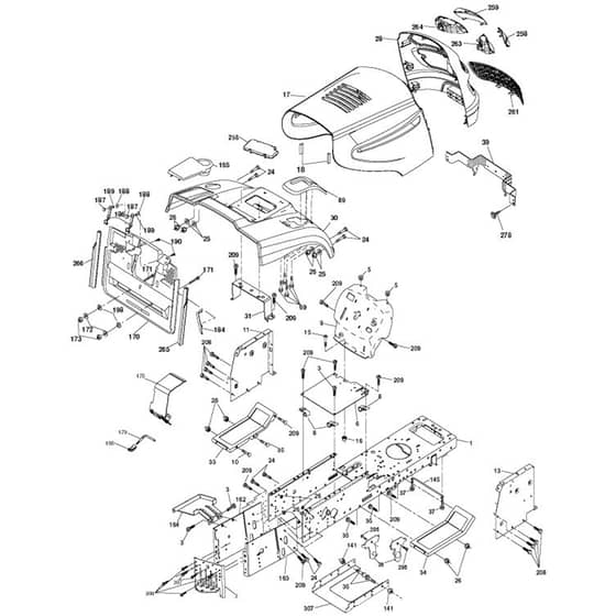 McCulloch M13597HRB - 96061028901 - 2010-04 - Chassis & Enclosures Parts Diagram