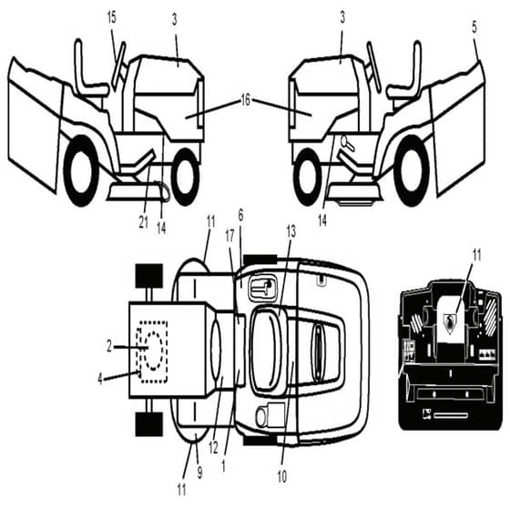 McCulloch M13597HRB - 96061029200 - 2010-07 - Decals Parts Diagram