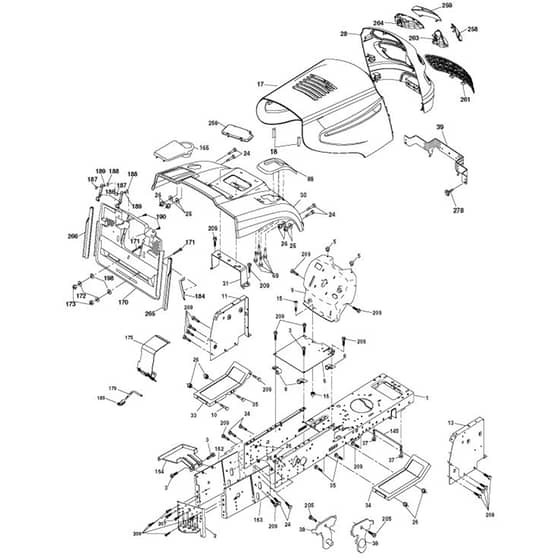 McCulloch M13597HRB - 96061029201 - 2010-03 - Chassis & Enclosures Parts Diagram