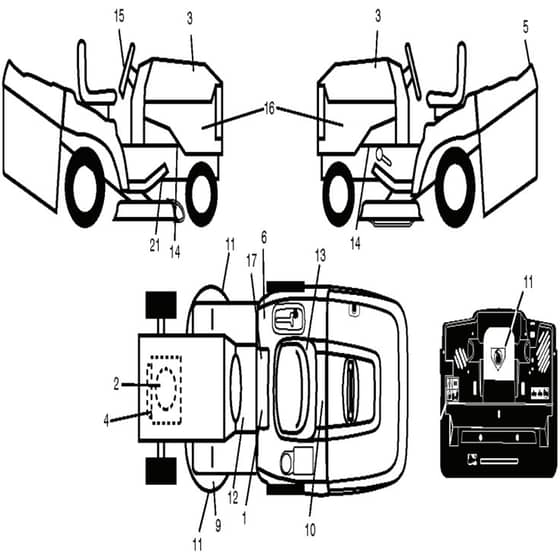 McCulloch M13597HRB - 96061029201 - 2010-03 - Decals Parts Diagram