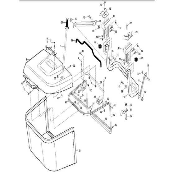 McCulloch M13597RB - 96061028800 - 2010-08 - Bagger Parts Diagram