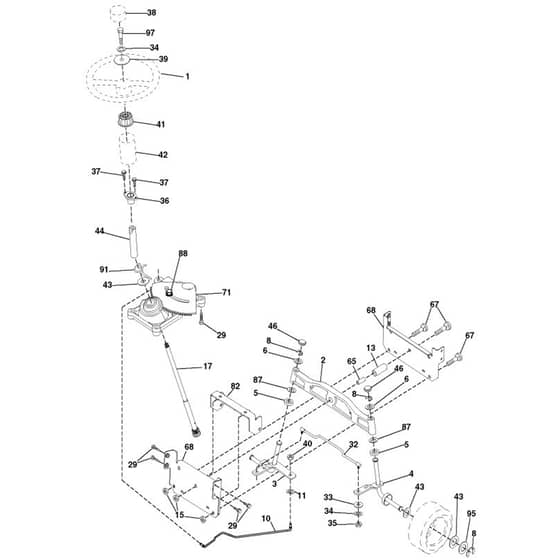 McCulloch M13597RB - 96061028800 - 2010-08 - Steering Parts Diagram