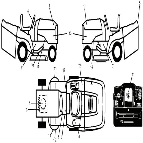McCulloch M13597RB - 96061028801 - 2010-04 - Decals Parts Diagram