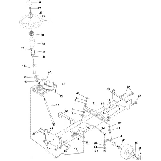McCulloch M13597RB - 96061029101 - 2010-03 - Steering Parts Diagram