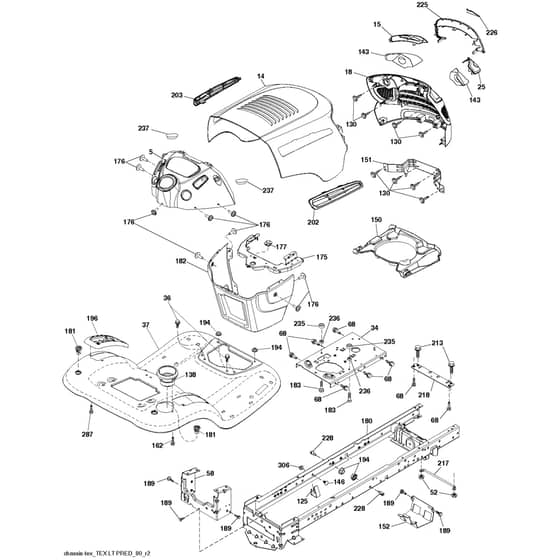 McCulloch M145107T - 96041029200 - 2012-11 - Chassis & Enclosures Parts Diagram