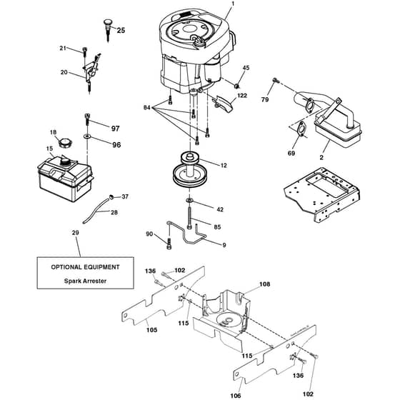 McCulloch M145107T - 96041029301 - 2012-12 - Engine Parts Diagram