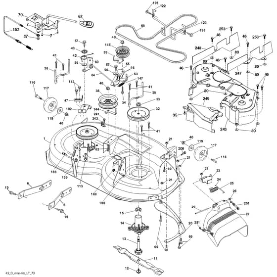 McCulloch M145107T - 96041038200 - 2015-08 - Mower Deck - Cutting Deck Parts Diagram